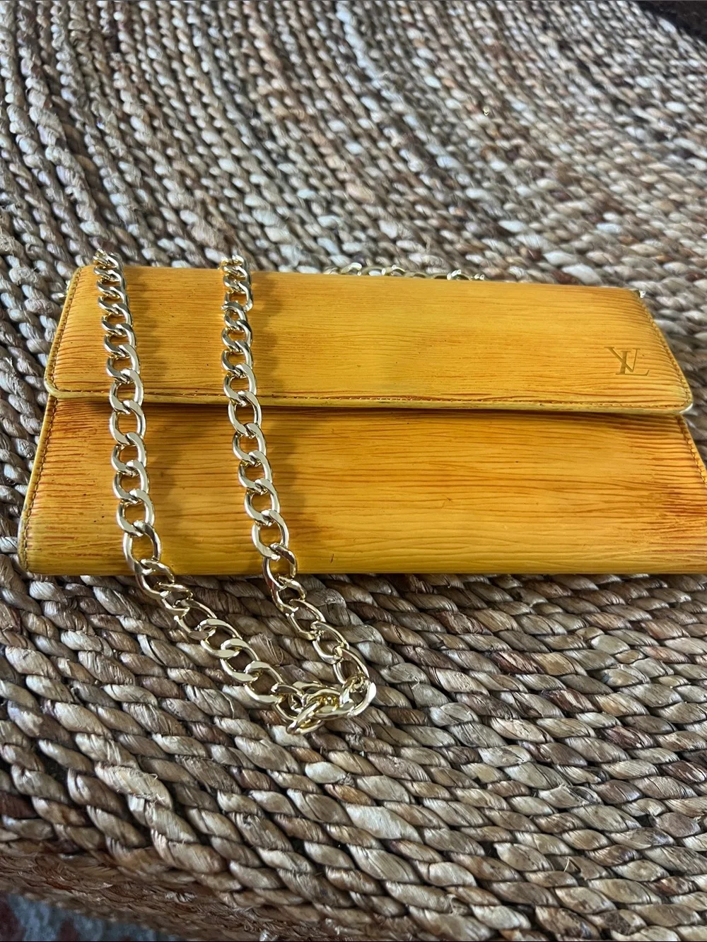 Louis Vuitton Yellow Epi Leather Long Trifold Wallet